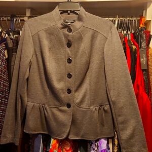 Charcoal knit jacket